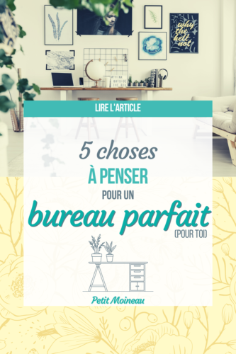 5 choses à penser pour un bureau parfait pour toi fonctionnel agréable confortable